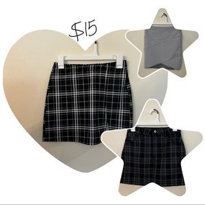 Bundle of 3 mini tight stetchy plaid skirts